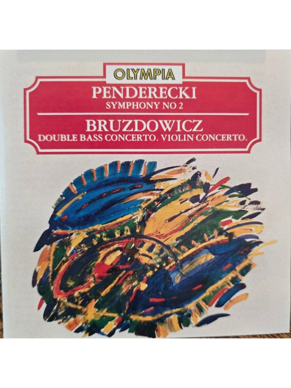 Penderecki Symphony No. 2 & Bruzdowicz Violin/Double Bass Concertos CD 39014cd